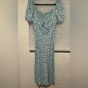 Spring Floral Summer Midi Dress